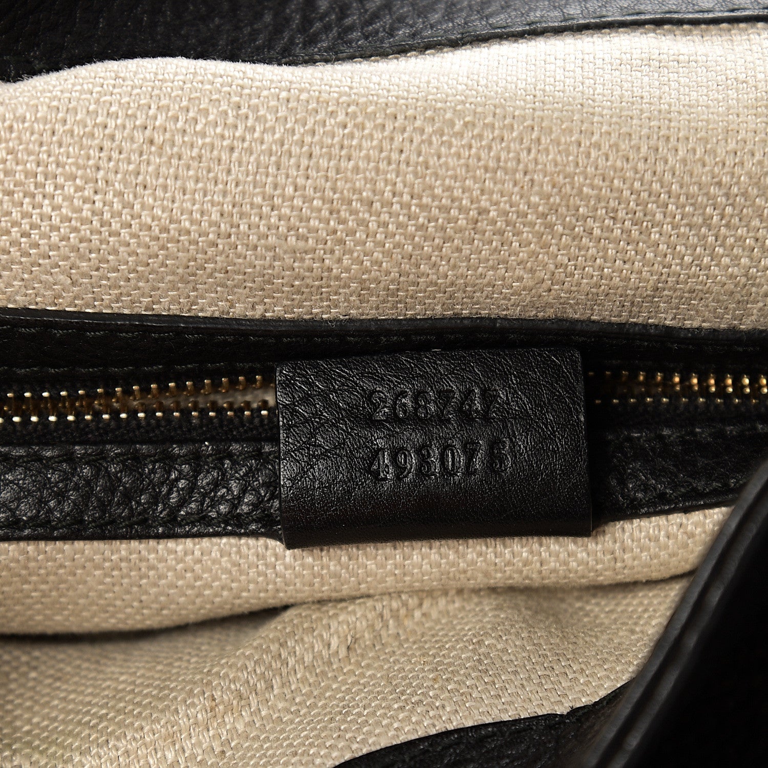 Gucci Pebbled Calfskin Medium Greenwich Shoulder Bag Black 5 of 10