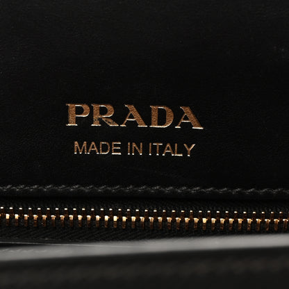 Prada Saffiano City Calfskin Medium Bibliothèque Top Handle Black Fuoco 6 of 10
