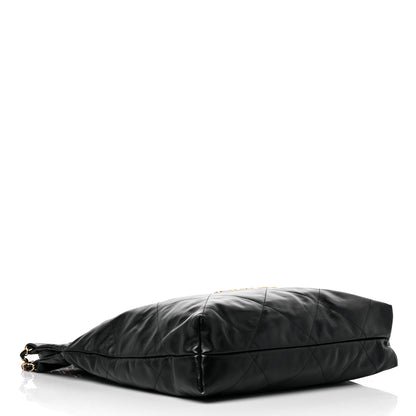 Chanel Shiny Calfskin Quilted Large Chanel 22 Black 5 of 11