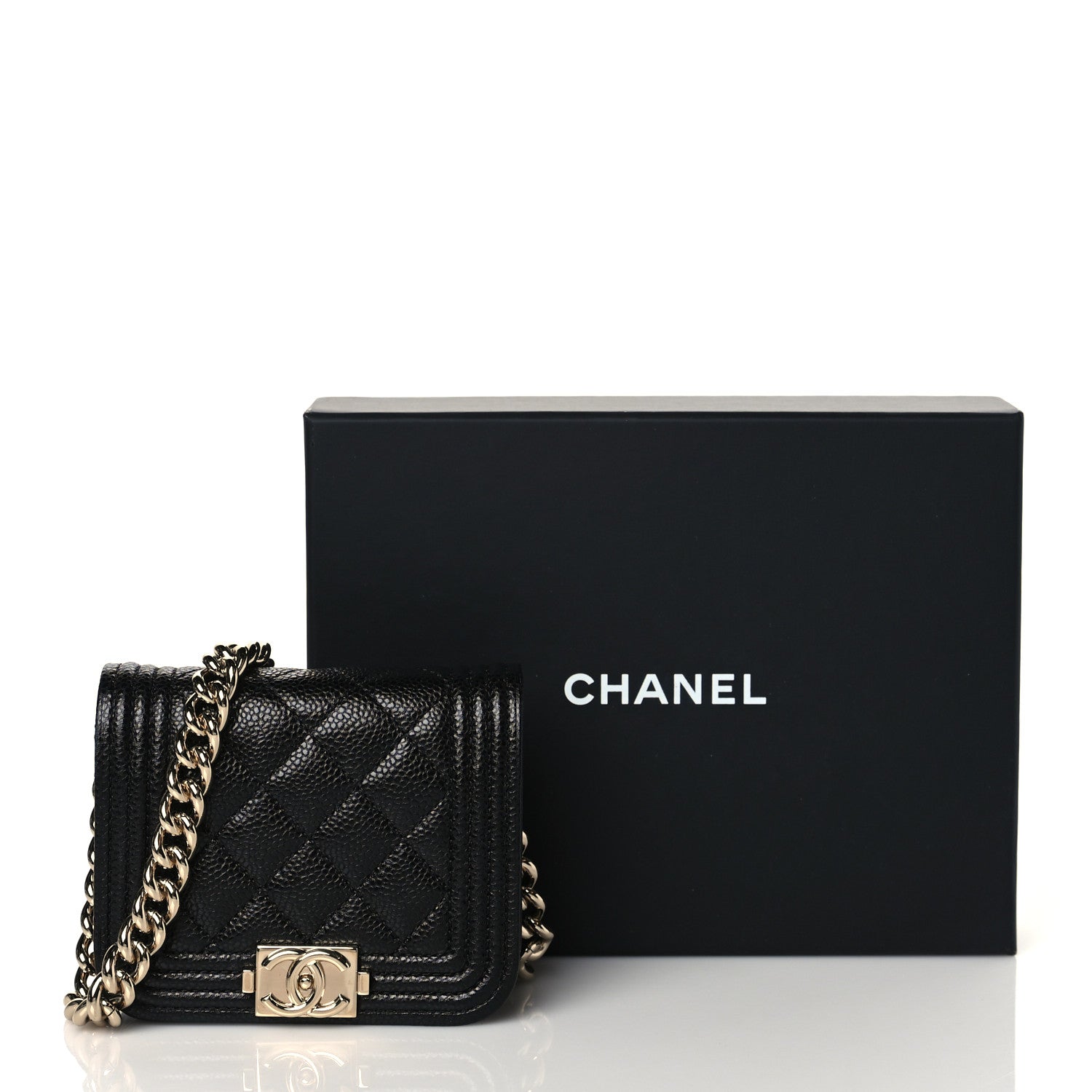 Chanel Caviar Quilted Boy Flap Waist Belt Bag Black 11 of 11