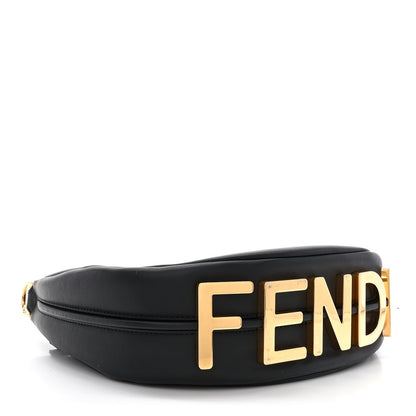 Fendi Vitello Grace Matte Small Fendigraphy Hobo Bag Black 4 of 12