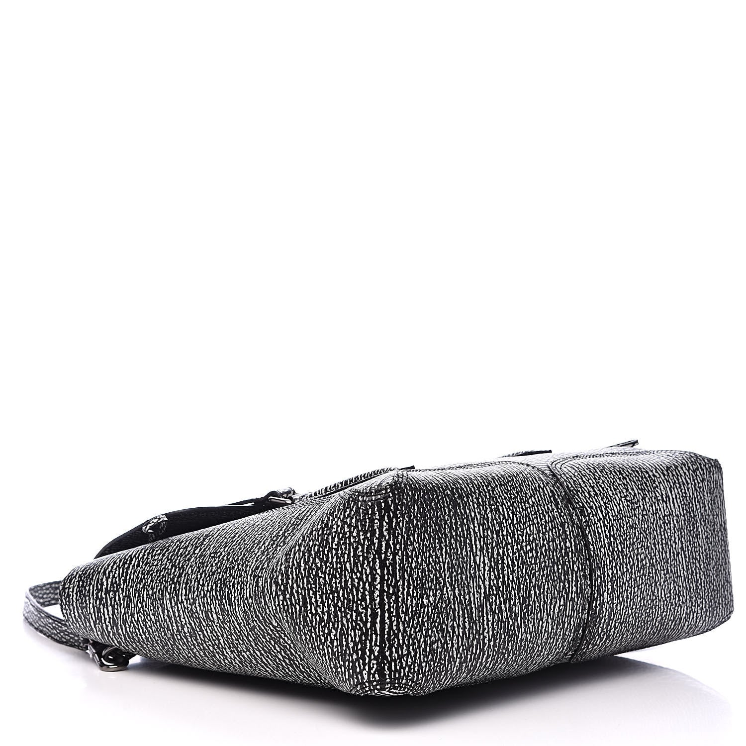 3.1 Phillip Lim 3.1 Textured Calfskin Large Pashli Satchel Black Cream 4 of 9