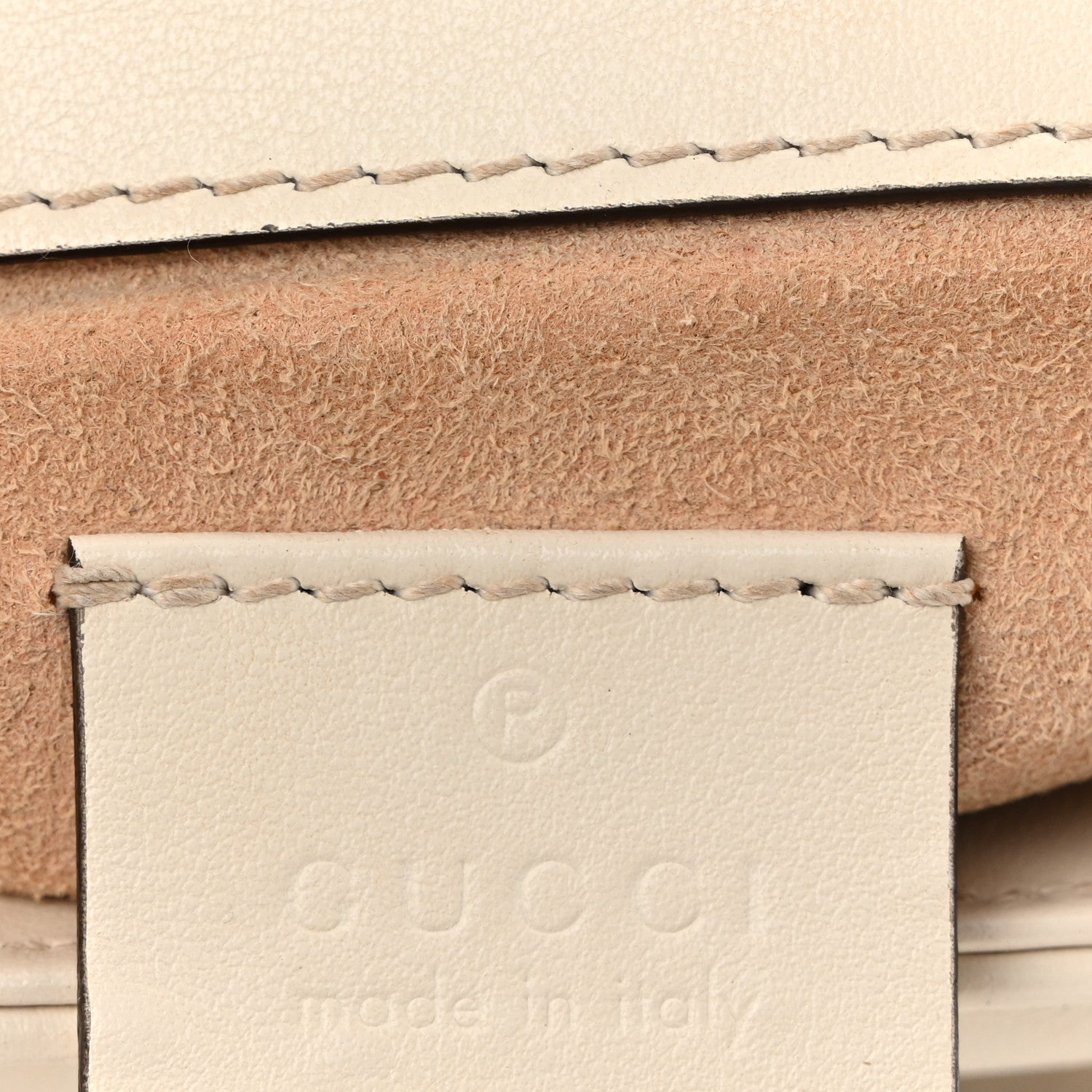 Gucci Calfskin Matelasse Mini GG Marmont Top Handle Shoulder Bag White 6 of 11
