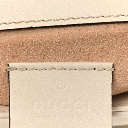 Gucci Calfskin Matelasse Mini GG Marmont Top Handle Shoulder Bag White 6 of 11