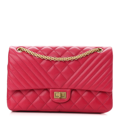 Chanel Caviar Chevron Quilted 2.55 Reissue 226 Flap Fuchsia 1 of 11