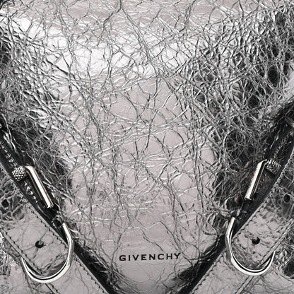 Givenchy Metallic Calfskin Small Voyou Bag Silver 8 of 10