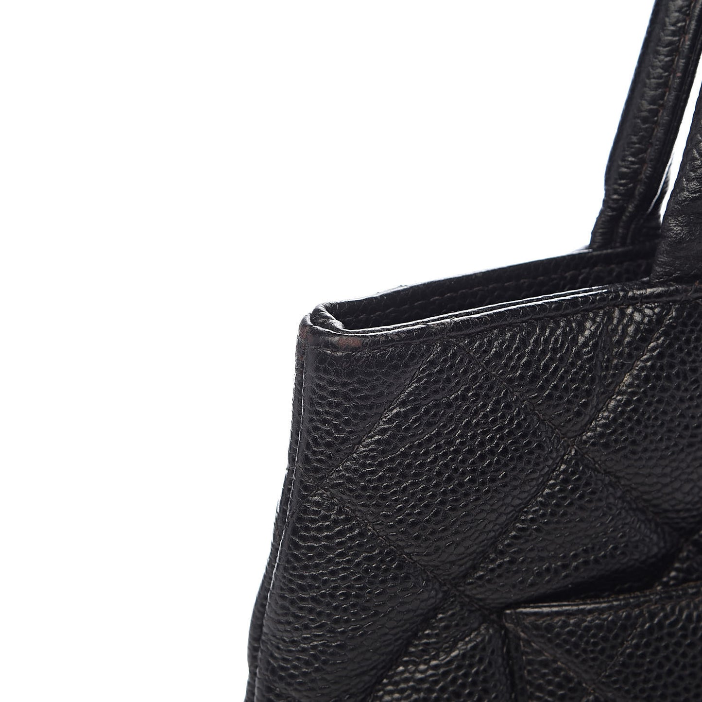 Caviar Quilted Medallion Tote Black