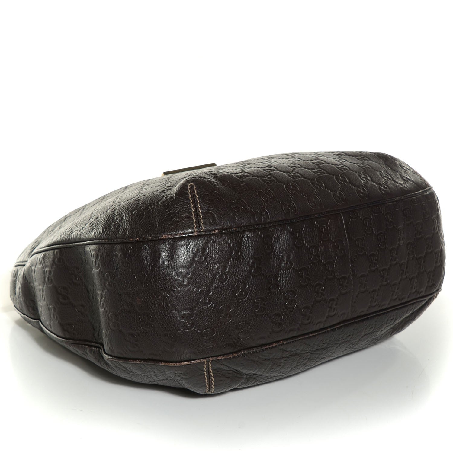 Gucci Guccissima Large New Ladies Web Hobo Dark Brown 4 of 10