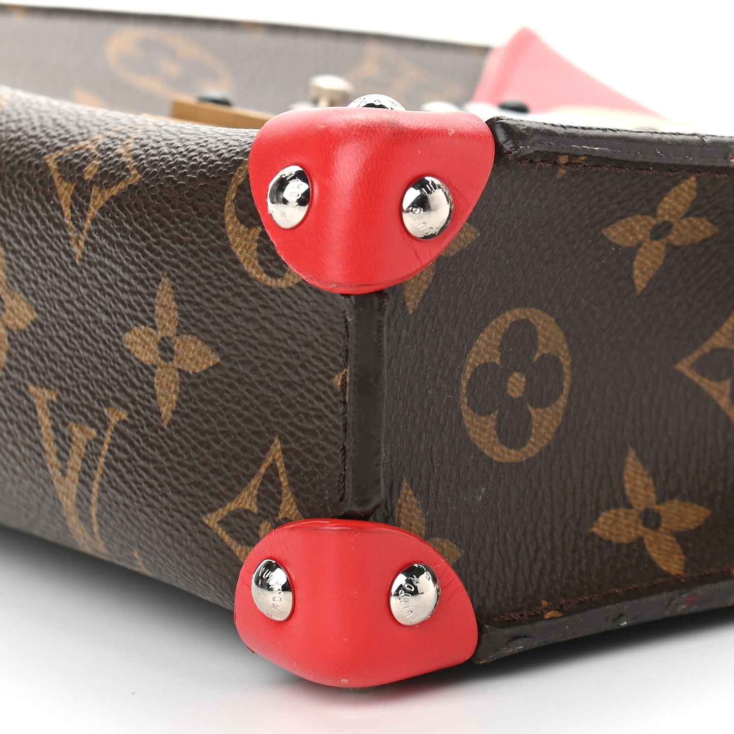 Monogram Tribal Mask Chain PM Rouge