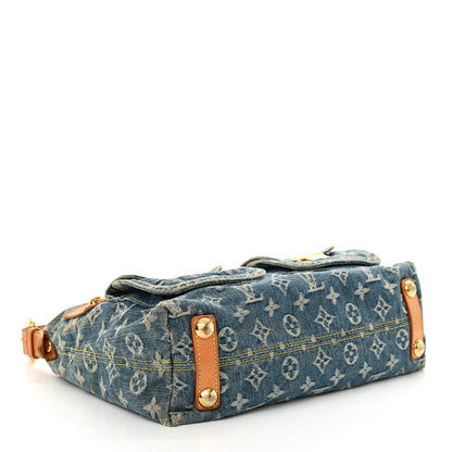 Louis Vuitton Monogram Denim Baggy PM Blue 4 of 13