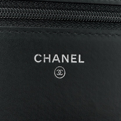 Chanel Grained Calfskin Quilted Boy Wallet On Chain WOC Black 7 of 14