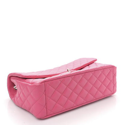 Chanel Caviar Quilted XXL Travel Flap Bag Dark Pink 4 of 10