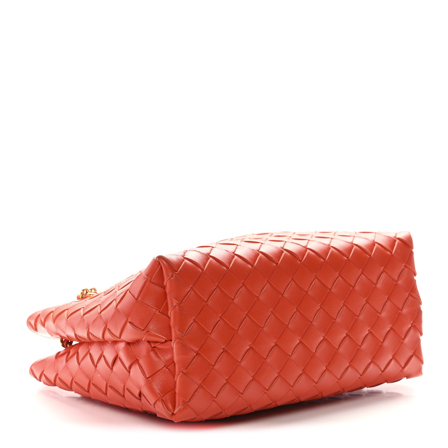 Bottega Veneta Nappa Intrecciato Small Andiamo With Chain Shoulder Bag Orange 4 of 9