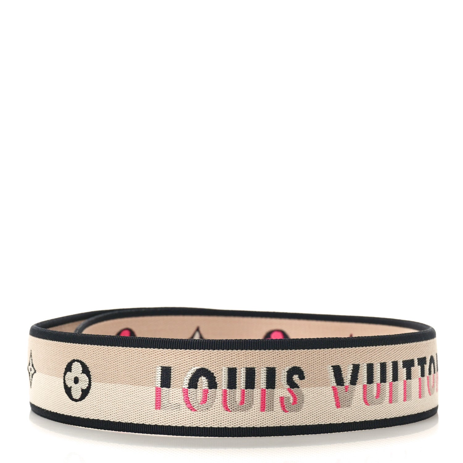 Louis Vuitton Jacquard Speedy Bandouliere 20 Shoulder Strap Black 2 of 3