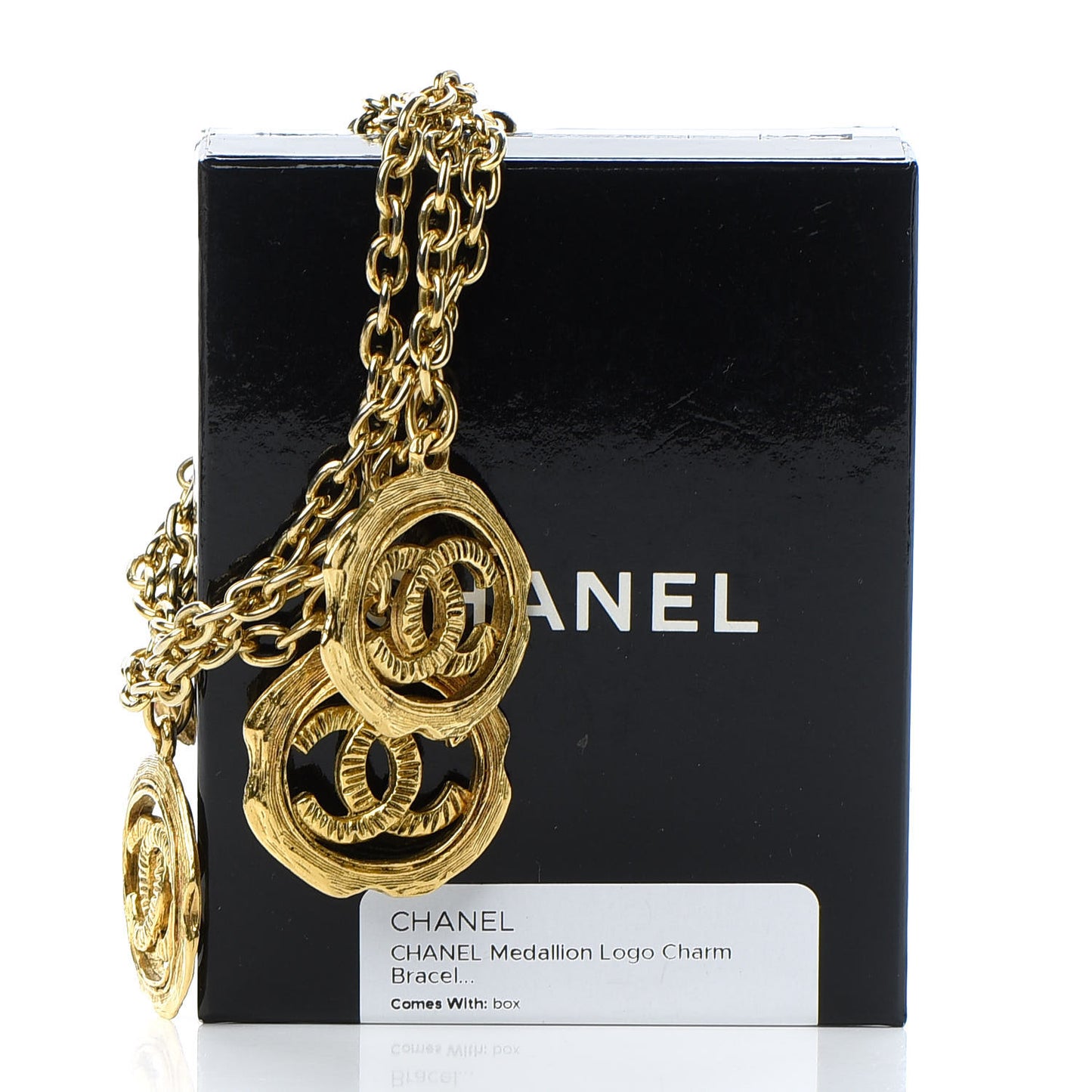 Medallion CC Charm Bracelet Gold