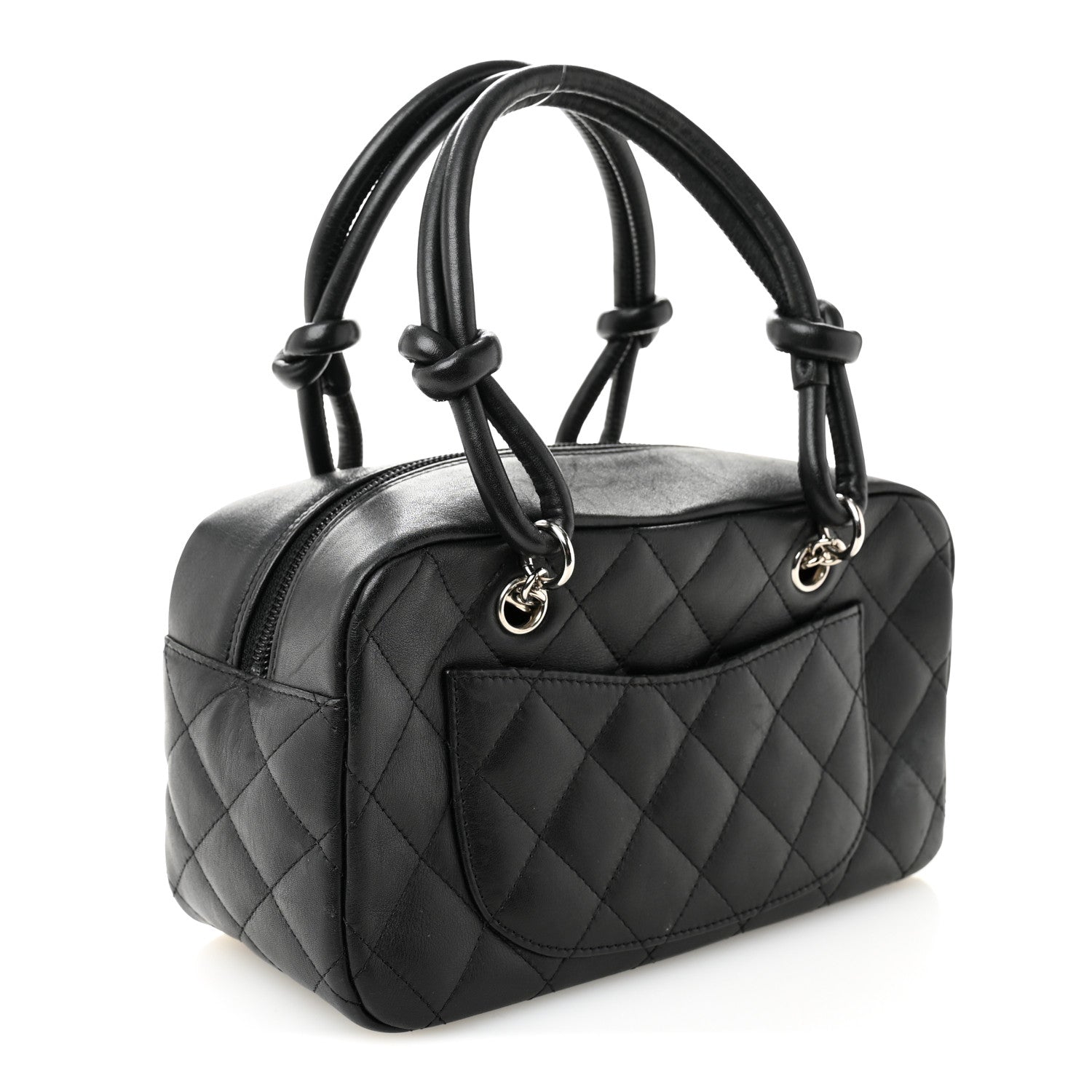 Chanel Calfskin Quilted Small Cambon Bowler Black 3 of 12