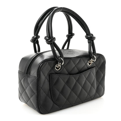 Chanel Calfskin Quilted Small Cambon Bowler Black 3 of 12