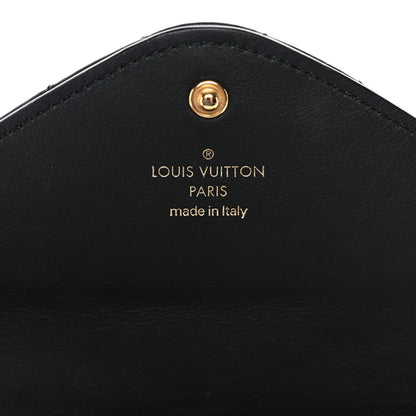 Louis Vuitton Calfskin Love Lock New Wave Long Wallet Black 6 of 7