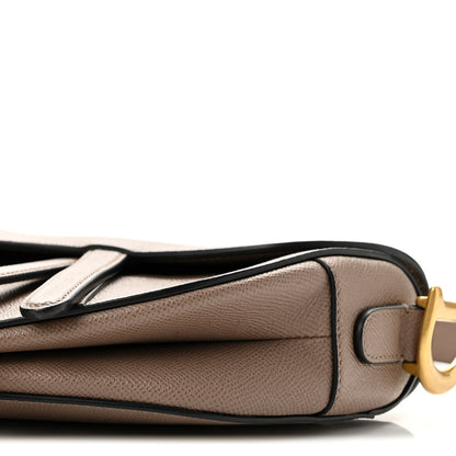 Christian Dior Grained Calfskin Saddle Bag Warm Taupe 10 of 12