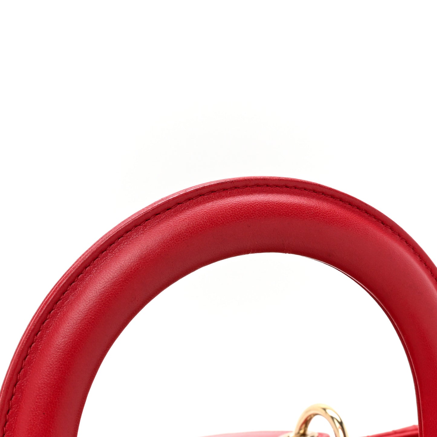 Lambskin Cannage Medium Lady Dior Red