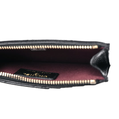 Chanel Caviar Quilted Flap Zip Card Holder Black 5 of 8