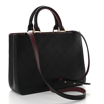 Chanel Bullskin Stitched Bi-Color Medium Shopping Tote Black 2 of 8