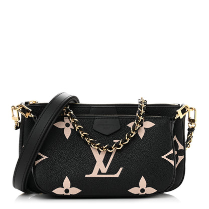 Louis Vuitton Empreinte Monogram Giant Multi Pochette Accessories Black Beige 1 of 11