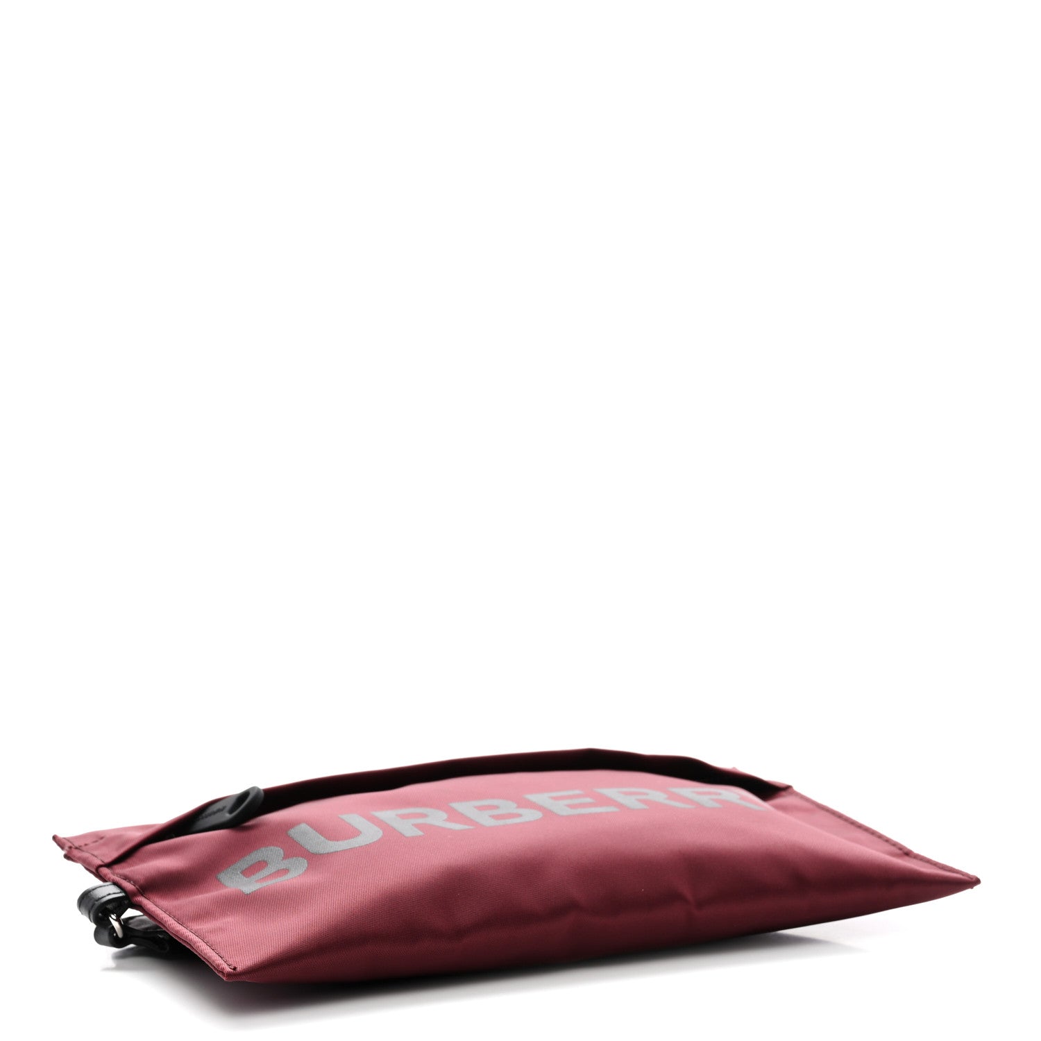 Burberry Nylon Vintage Check Print Logo Wristlet Burgundy 4 of 6