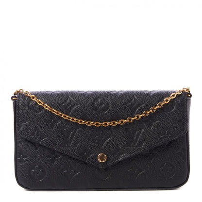 Louis Vuitton Empreinte Pochette Felicie Chain Wallet Black 3 of 9