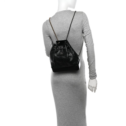 Chanel Snakeskin Small Gabrielle Backpack Black 2 of 12