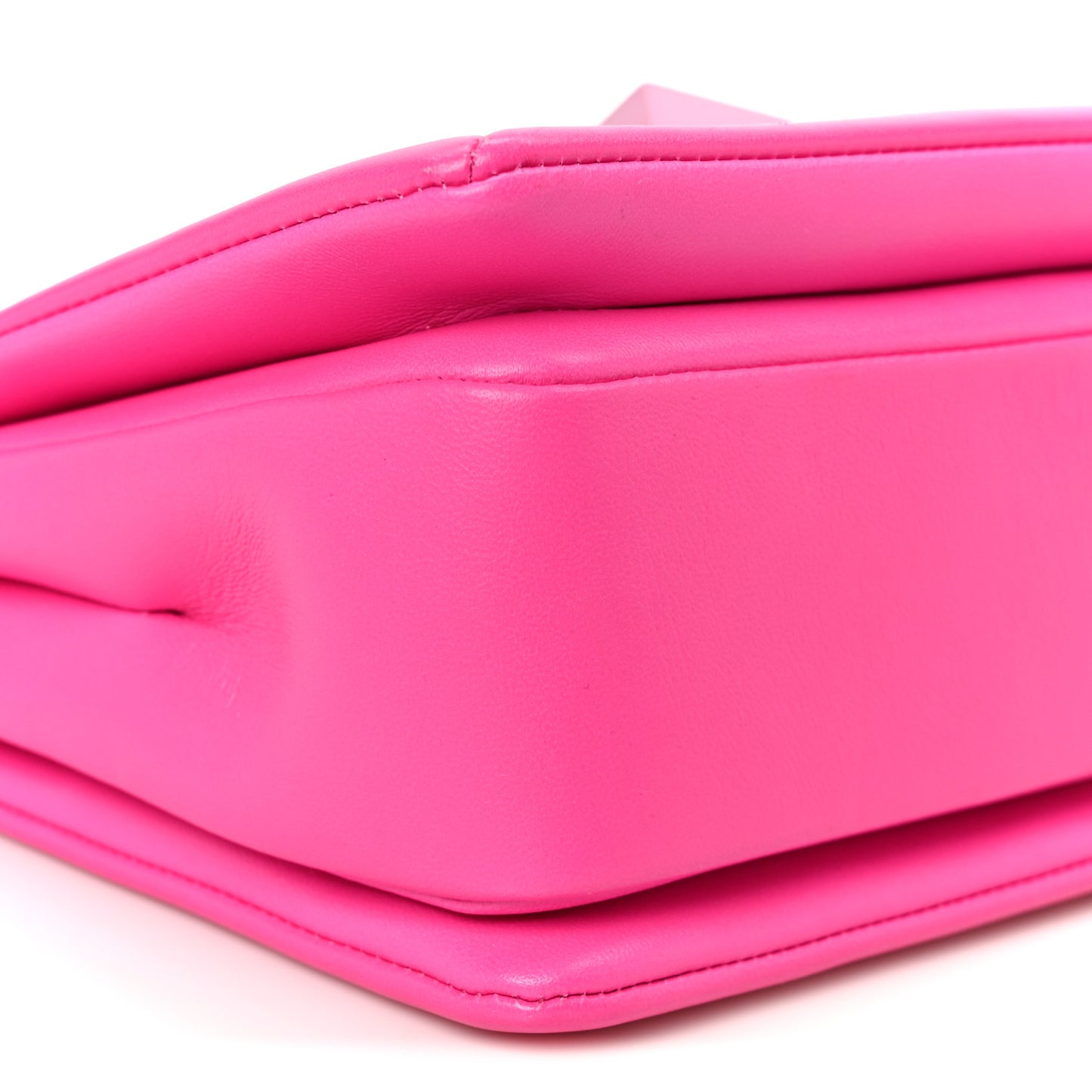 Nappa Monochrome One Stud Chain Clutch Pink PP