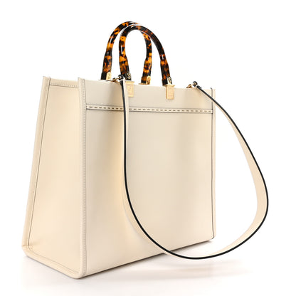 Fendi Vitello King Plexiglass Medium Fendi Sunshine Shopper Tote White Ice 3 of 9