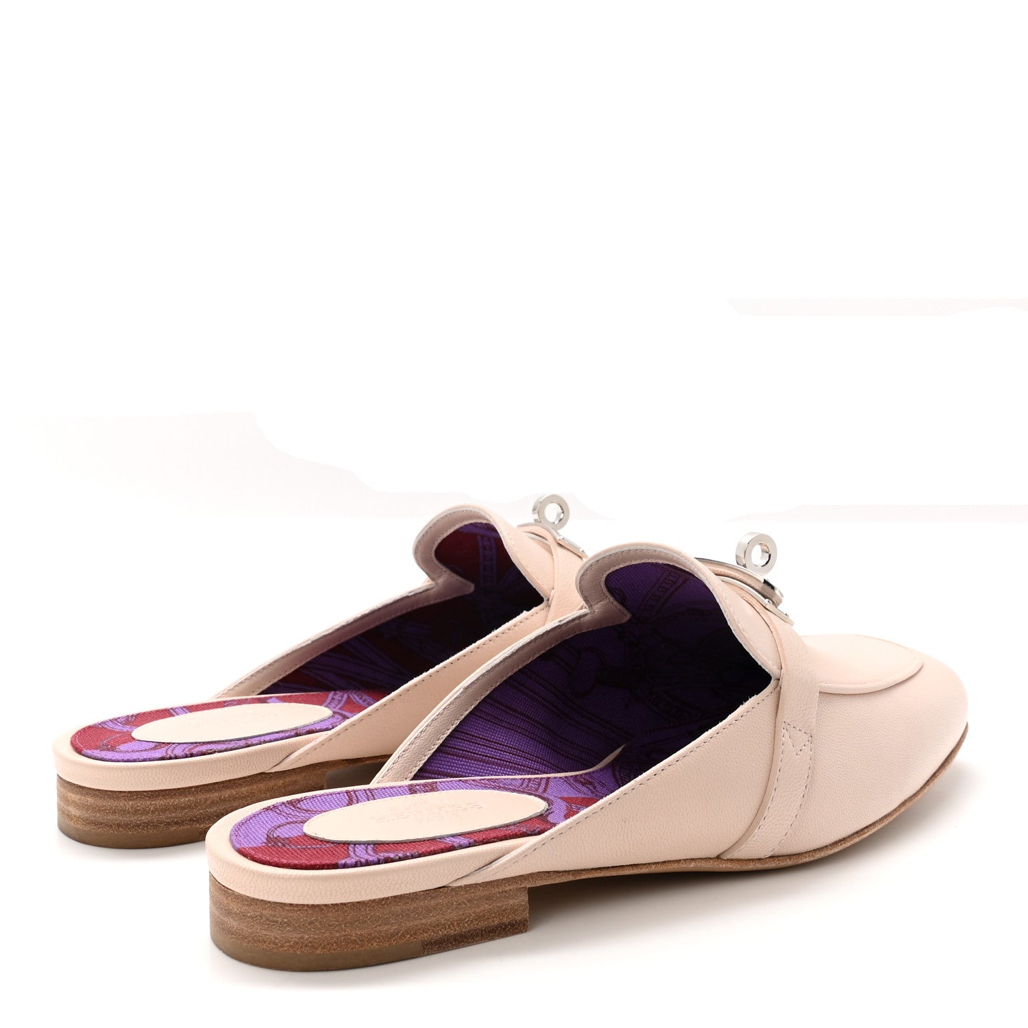 Hermes Goatskin Oz Mules 37.5 Blanc Poros 5 of 9