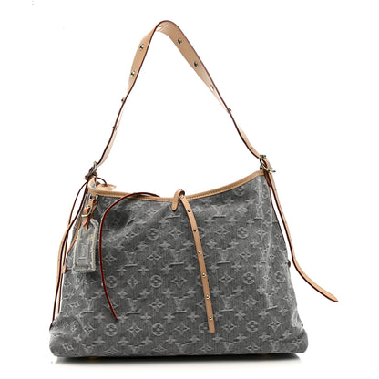Louis Vuitton Monogram Denim CarryAll MM Washed Grey 1 of 11