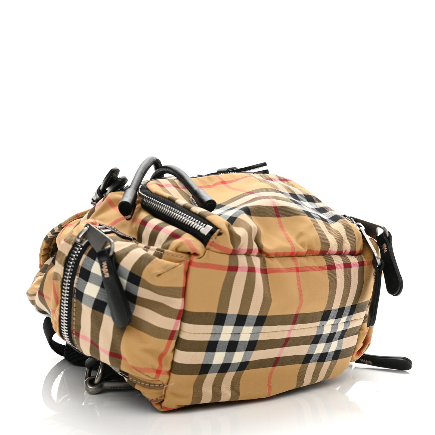 Vintage Check Small Rucksack Backpack Antique Yellow