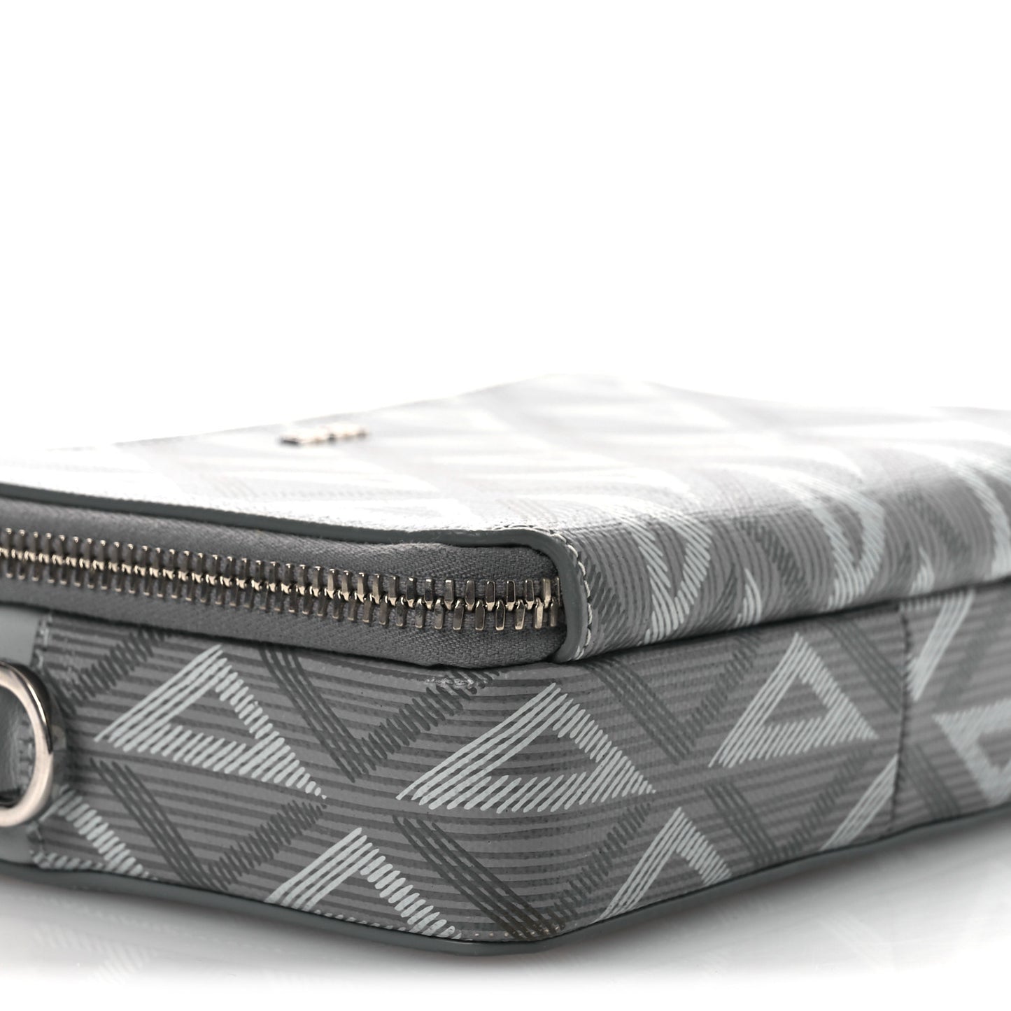 Coated Canvas CD Diamond Messenger Pouch Grey