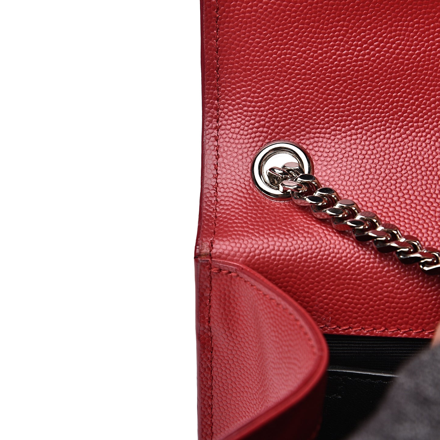 Grain De Poudre Medium Monogram Kate Satchel Red