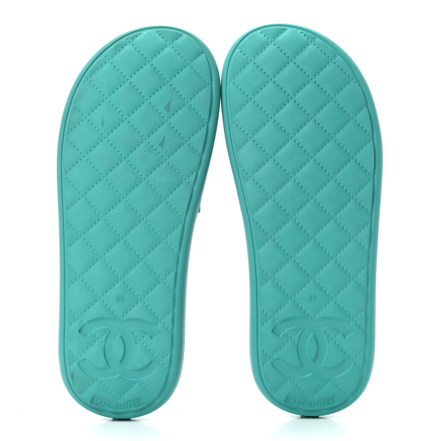 Chanel Thermoplastic PVC Camellia Mule Sandals 36 Navy 5 of 9