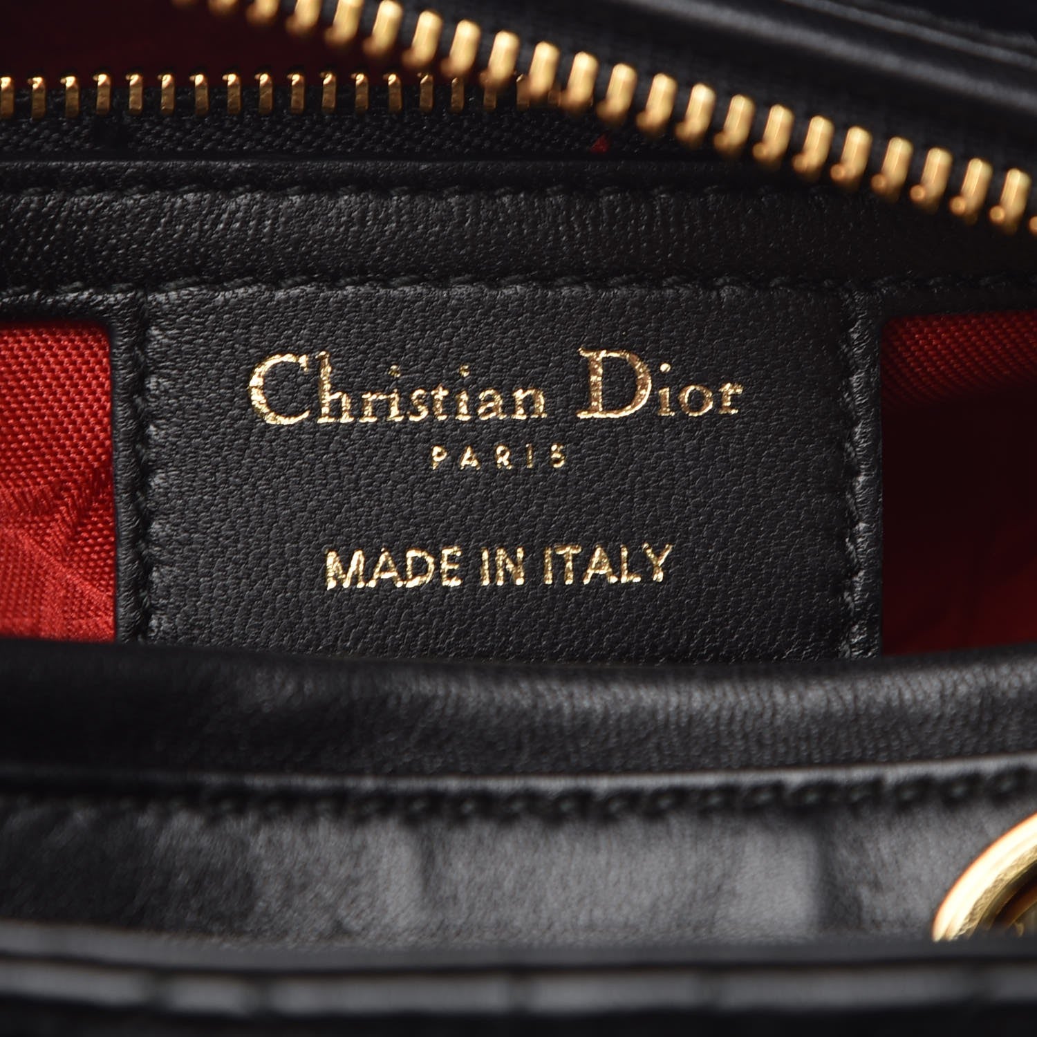 Christian Dior Lambskin Cannage Medium Lady Dior Black 8 of 10