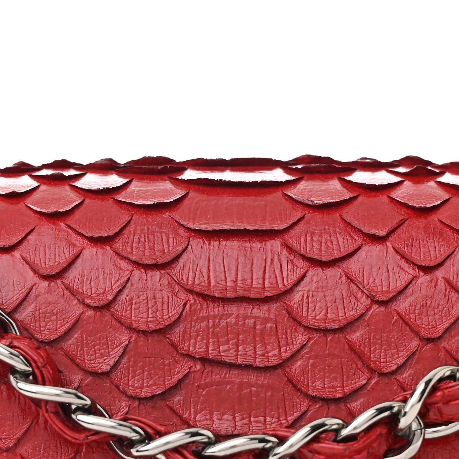 Chanel Snakeskin Mini Square Flap Red 8 of 11