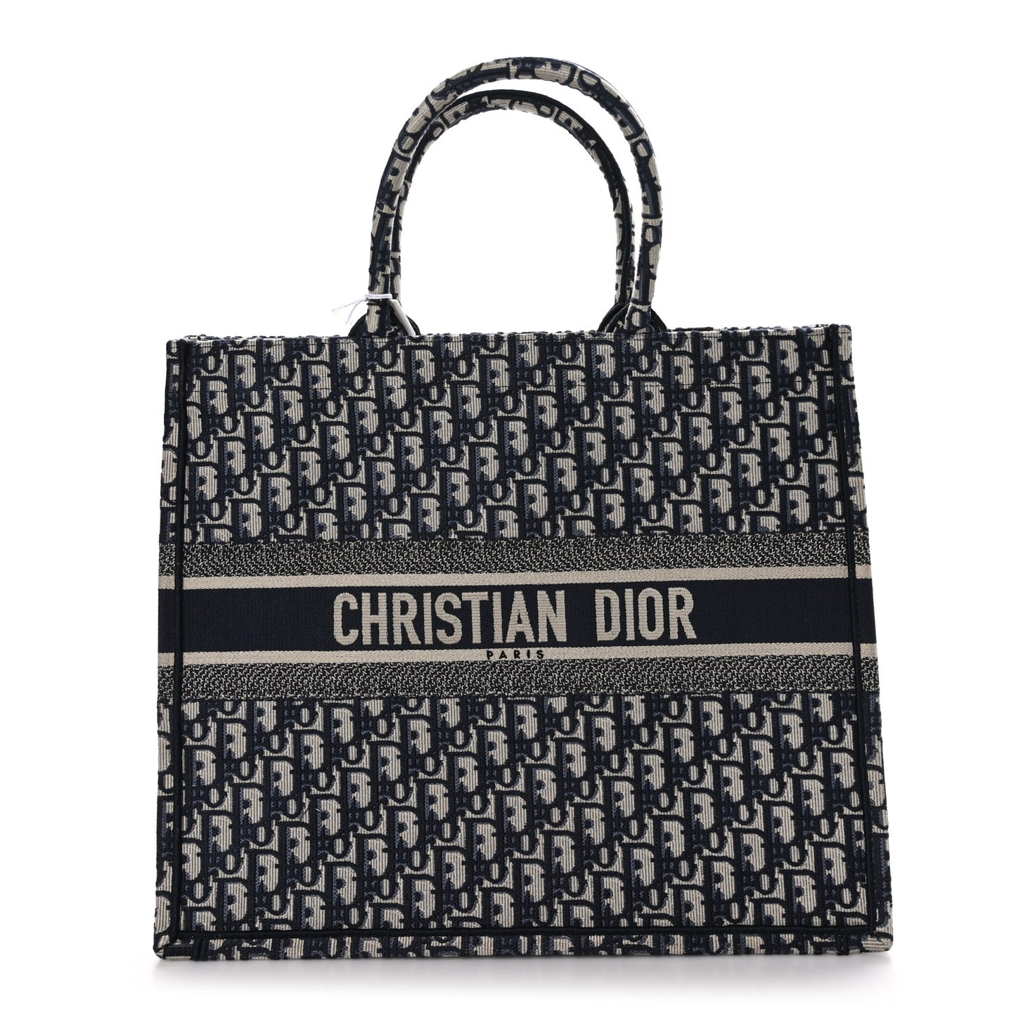 CHRISTIAN DIOR Oblique Large Book Tote Blue Multicolor