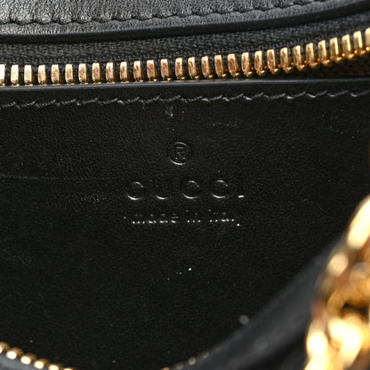Gucci Calfskin GG Matelasse Small Hobo Shoulder Bag Black Natural 6 of 9