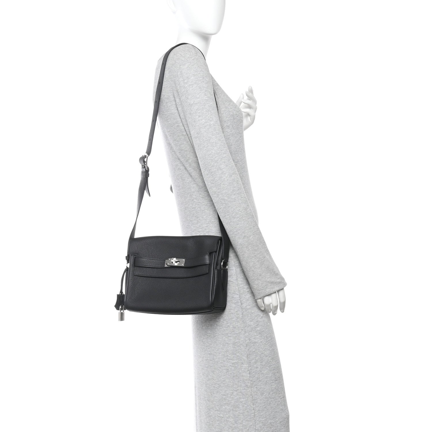 Hermes Togo Kelly Messenger PM Black 2 of 11