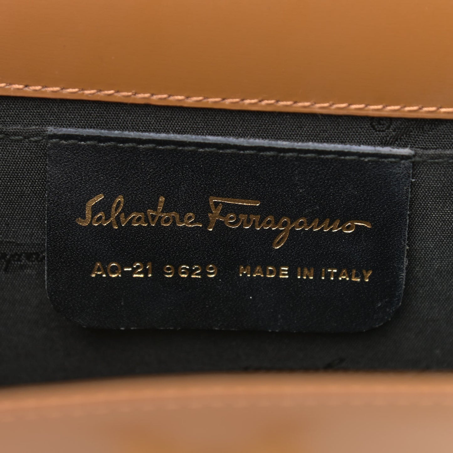 Calfskin Gancini Chain Crossbody Brown
