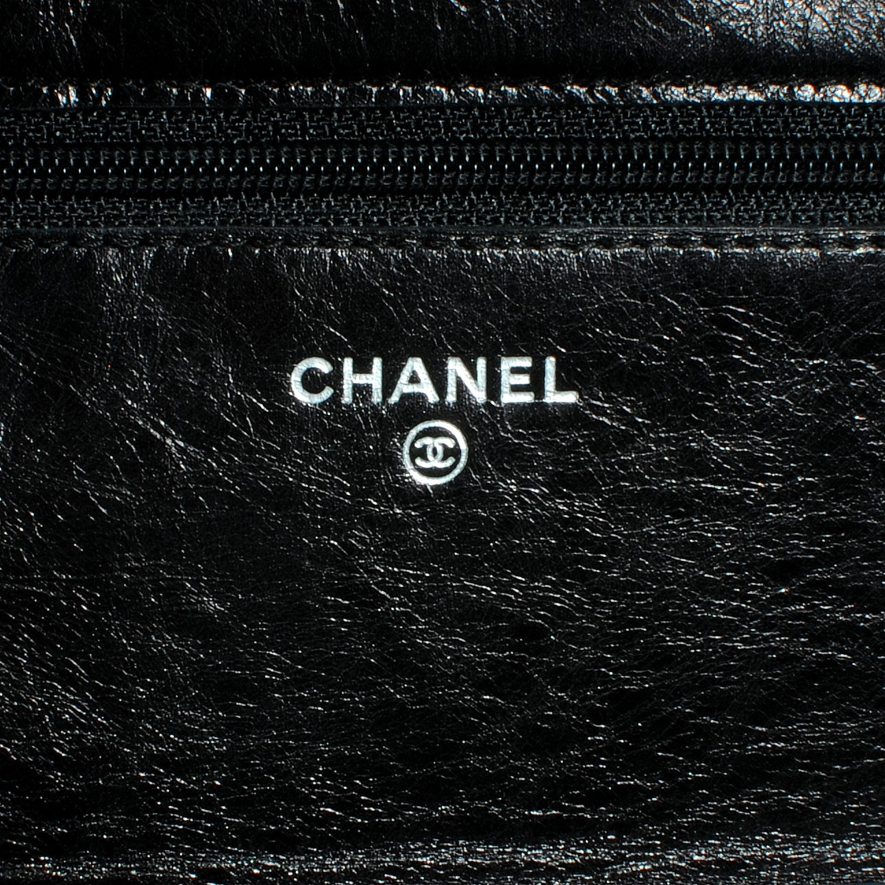 Chanel Glazed Calfskin Reissue Wallet On Chain WOC Black 6 of 9