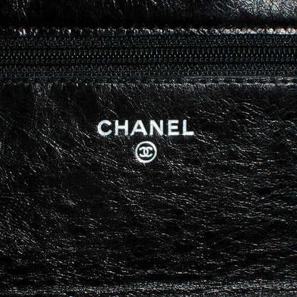 Chanel Glazed Calfskin Reissue Wallet On Chain WOC Black 6 of 9