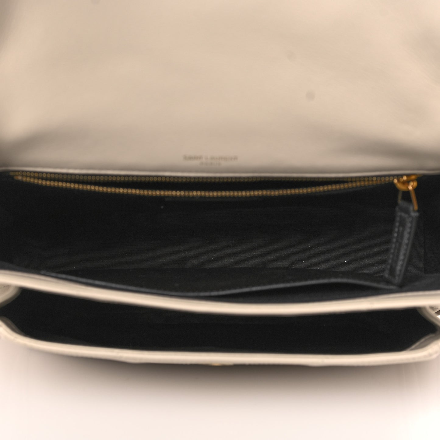 Lambskin Matelasse Monogram Medium Niki Chain Satchel Ivory