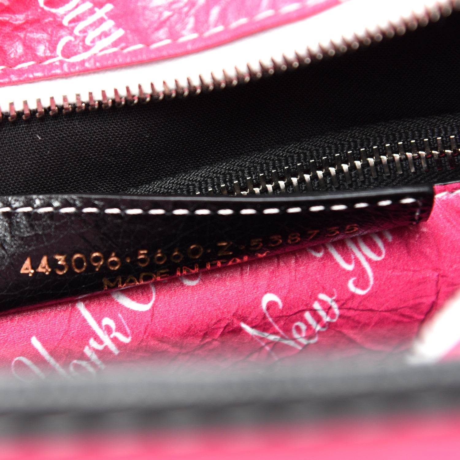 Balenciaga Agneau Arena NYC S Bazar Shopper Tote Rose Black Gris Rouge 7 of 10