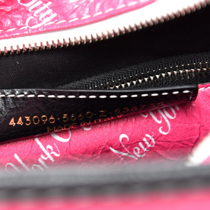 Balenciaga Agneau Arena NYC S Bazar Shopper Tote Rose Black Gris Rouge 7 of 10