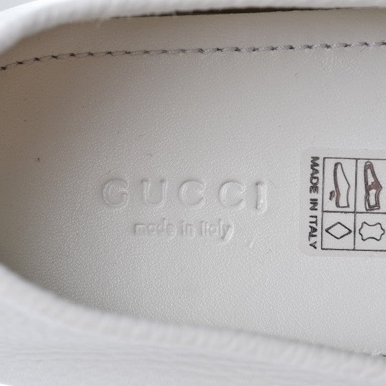 Gucci Road Calfskin Web Womens Horsebit Driver Loafers 40.5 Great White 5 of 11